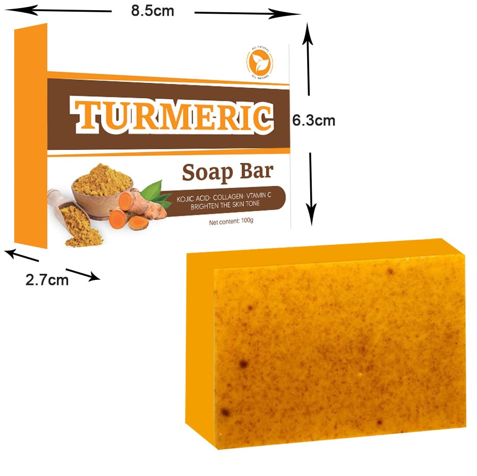 💖Savon éclaircissant pour la peau au citron, au curcuma et à l'acide kojiqu