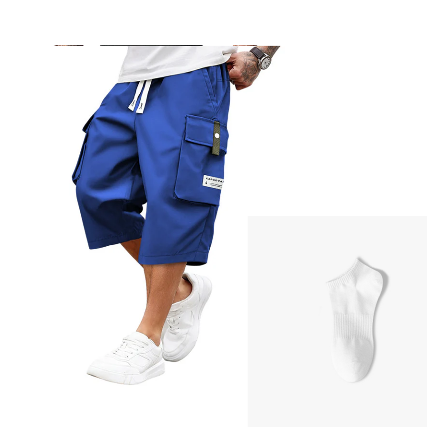 📢📢49 % de réduction !! ⏰Pantalon cargo capri décontracté à cordon pour homme