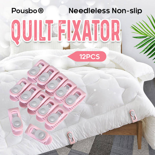 Pousbo® Fixateur de Couette Antidérapant sans Aiguille (12PCS)
