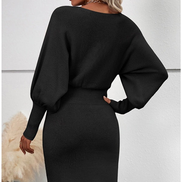 ✨️Remise d'hiver 50%✨️Ensemble 2 pièces avec jupe en tricot élégante