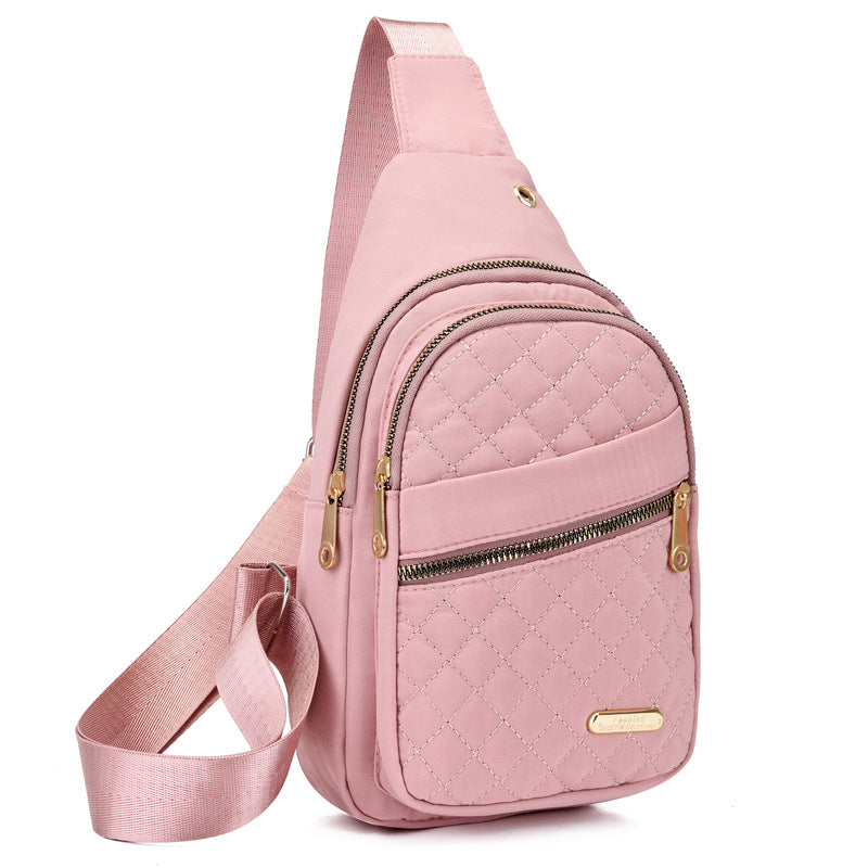 🔥 40 % DE RÉDUCTION ! 🛍️🎒Poche poitrine métal légère – Pratique avec passage pour câble 🎒🎀