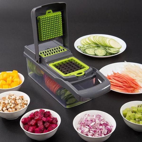 ✨Coupe-légumes multifonction – lames en acier inoxydable, facile à nettoyer, plusieurs modes de cuisson🥗