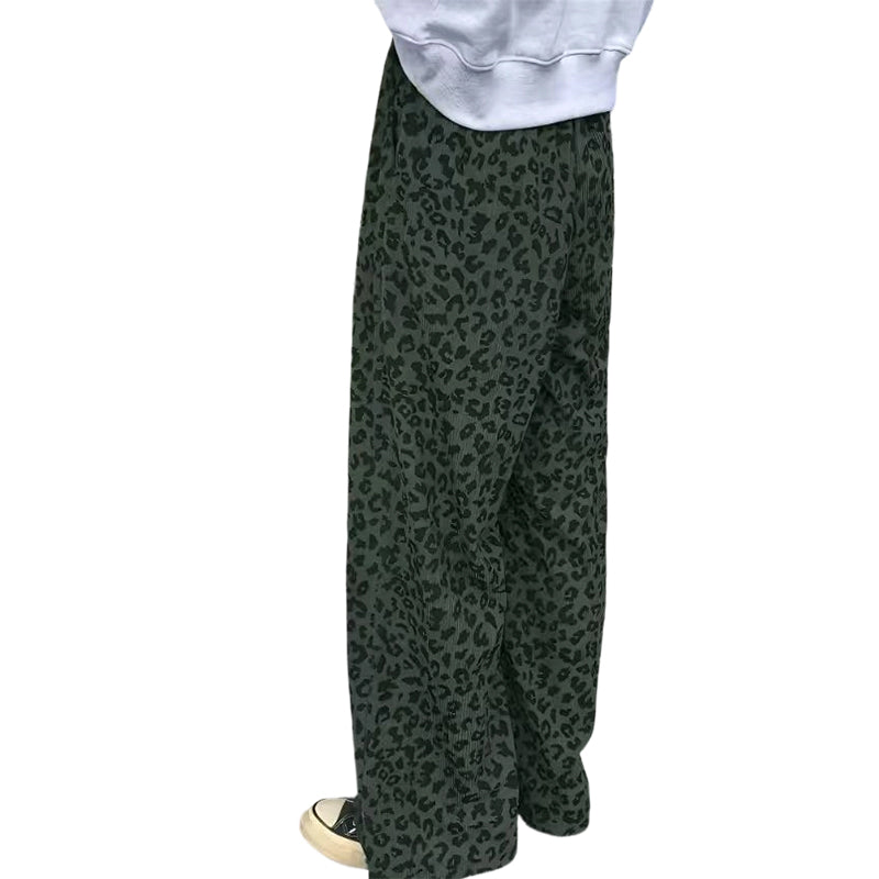 đąđą50 % DE RĂDUCTION !! â°Pantalon droit Ă taille haute pour femme, imprimĂ© lĂ©opard