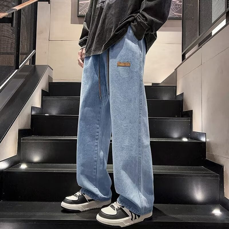 📢 50 % de réduction !! ⏰ Jean Ample à Jambes Larges pour Homme – Confort Max, Style Streetwear & Coupe Tendance Rétro ✨