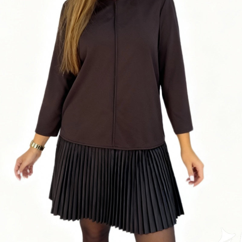Robe plissée élégante pour femme