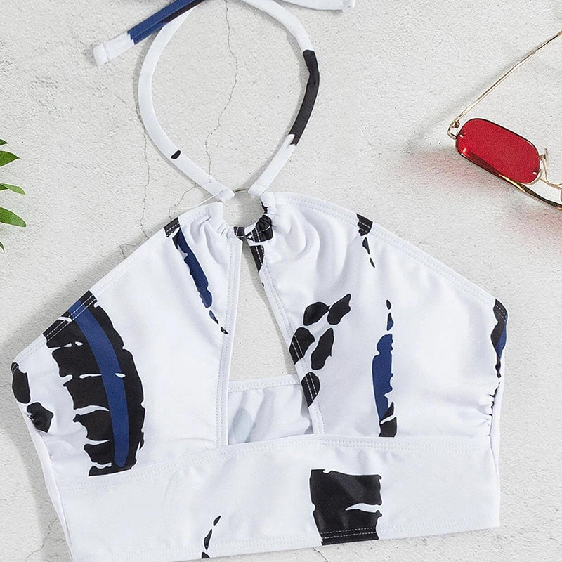 👙 50% DE RÉDUCTION! 🌊 Ensemble Bikini 3 Pièces Froncé pour Femme – Élégant, Charmant & Parfait Pour La Plage 🏝️