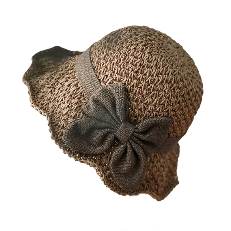 👒⏰ 50% DE RÉDUCTION ! Chapeau de Soleil en Paille Tressée avec Grand Nœud – Large Bord, Ajustable & Pliable pour Voyages 🌞