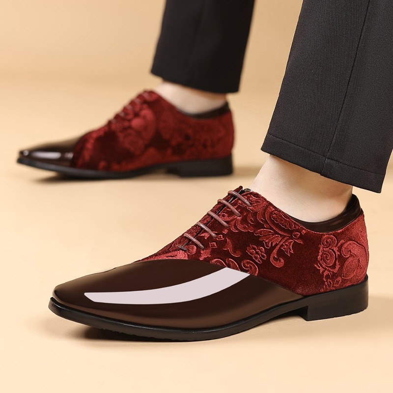 🌞Fris De Lente In Met 50% Korting!🤵Luxe Heren Contrast Dress Shoes - Hoogglans & Premium Textuur - Perfect voor Bruiloft & Gala - Ergonomisch Comfort - De Ultieme Statement-Schoen