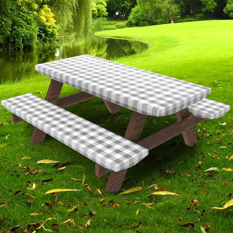 Housse imperméable pour table de pique-nique de 1,80 m - Lot de 3 pièces