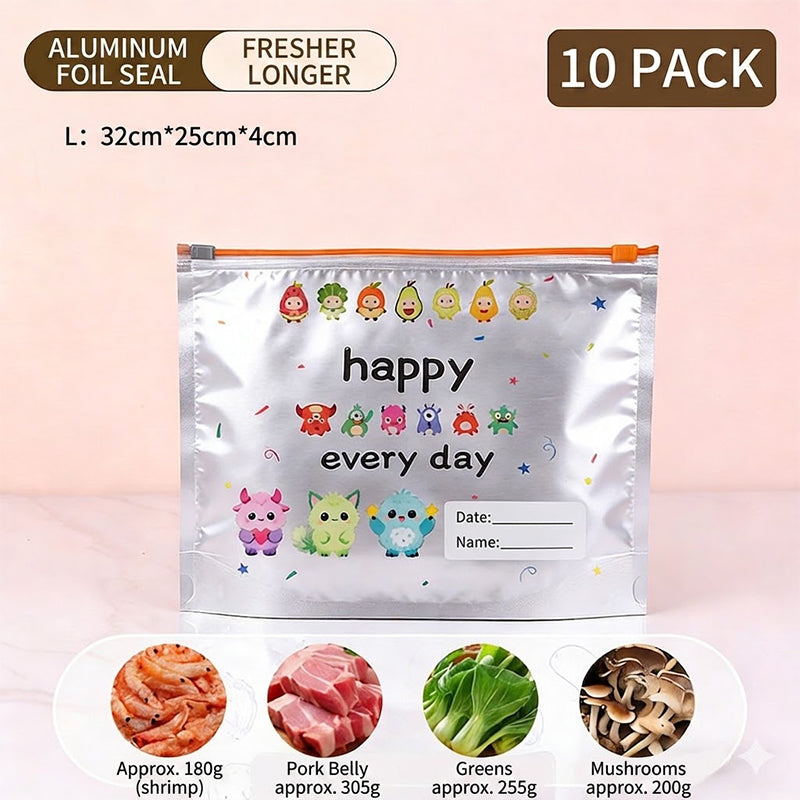 ✨Achetez 2 recevez 1 gratuit 💥Sacs de rangement réutilisables en aluminium refermables (10 pièces)