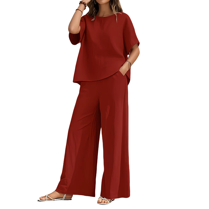 Ensemble top ample et pantalon large pour femme