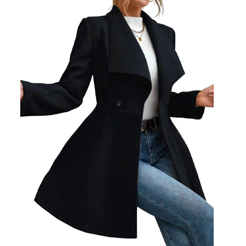 ✨ OFFRE PRIVILÈGE · -50 % | Manteau Femme Cintré à Double Boutonnage
