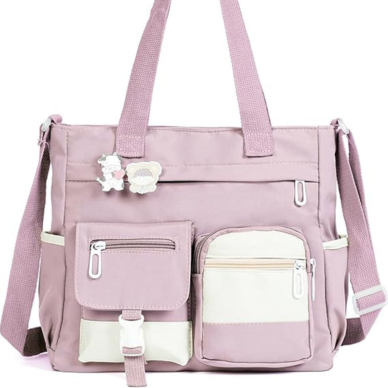 Joli sac à bandoulière pour adolescentes avec 2 écussons