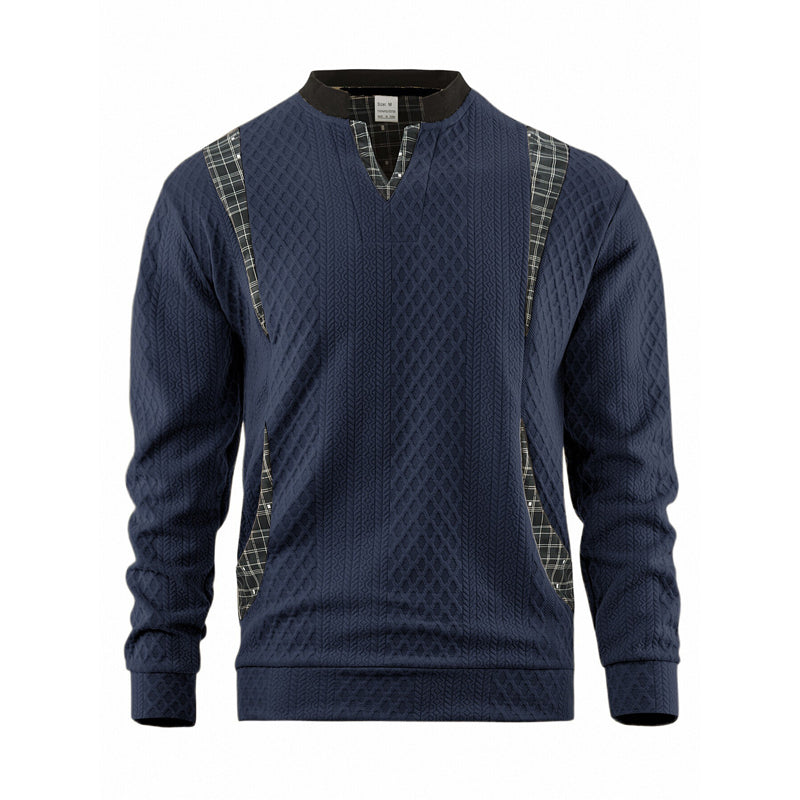 Sweat à col rond décontracté à manches longues pour homme