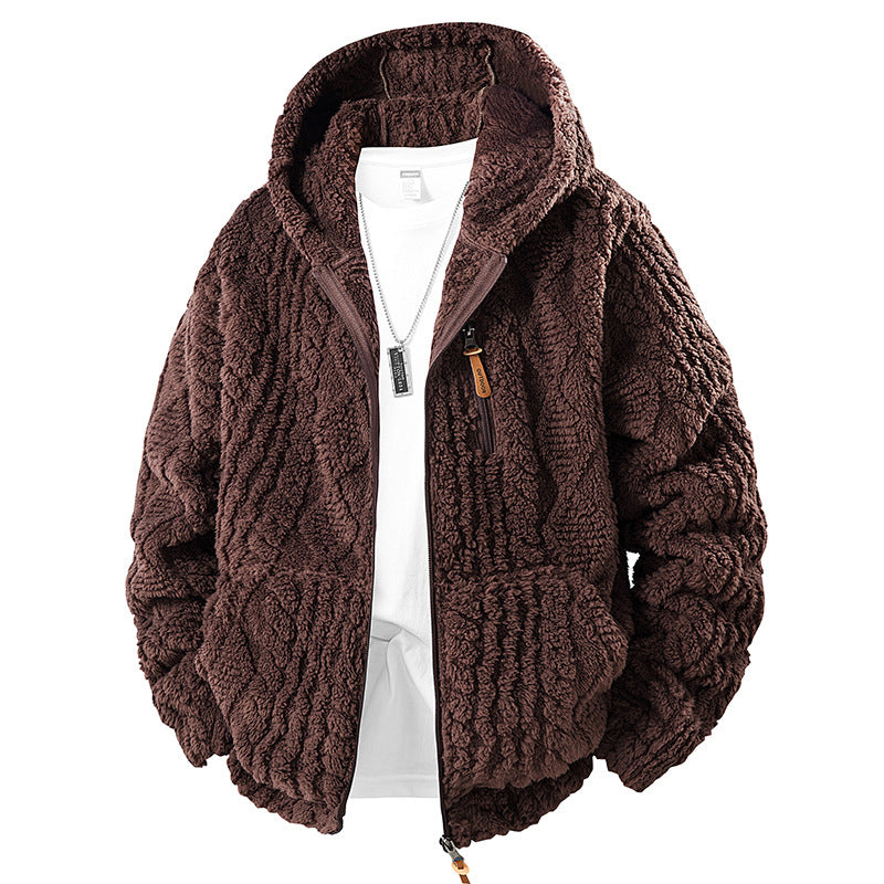 🔥 50% de réduction 🔥Veste en polaire à capuche zippée pour homme