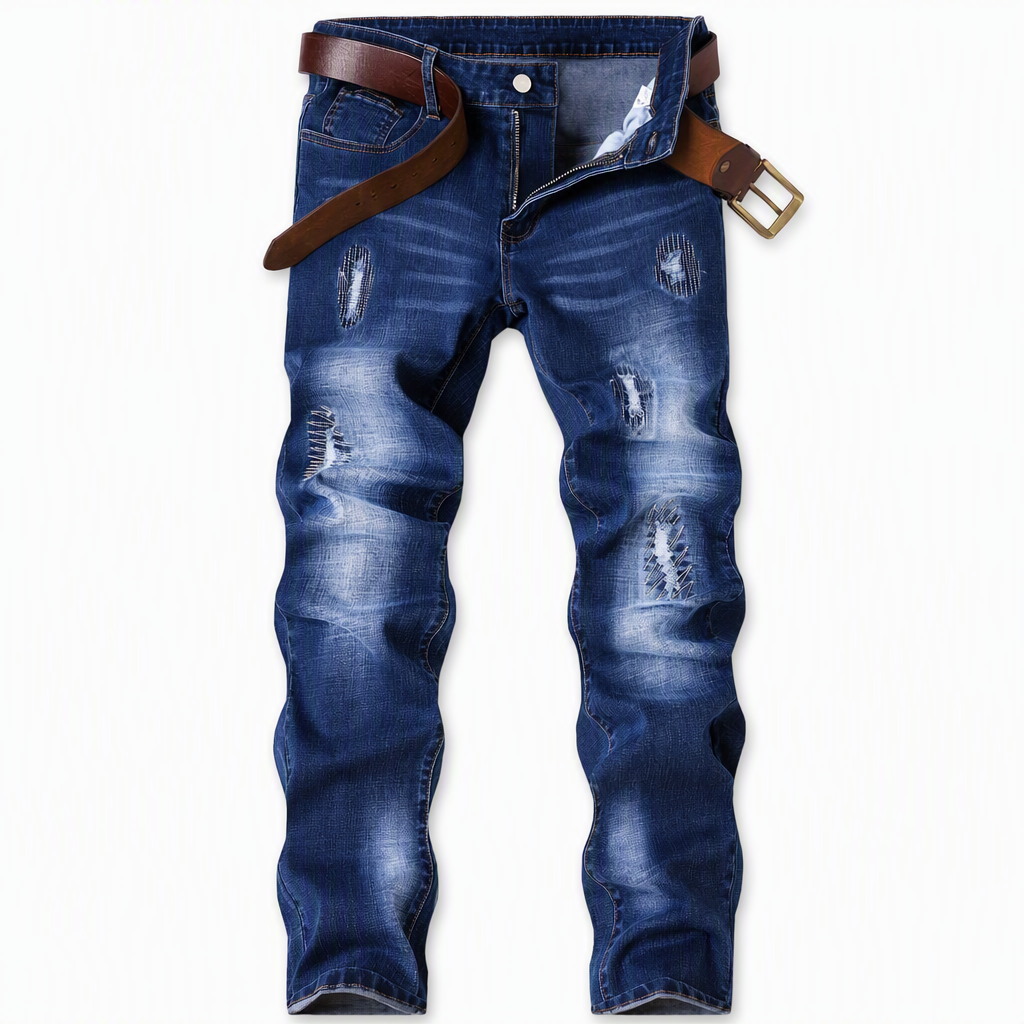 Jean slim déchiré stretch pour homme