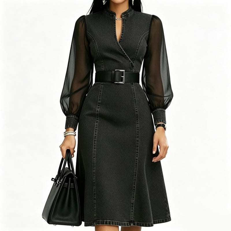 Robe en jean amincissante pour femme