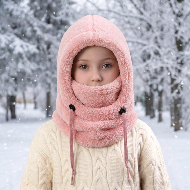 Cagoule de cyclisme thermique et coupe-vent pour enfants