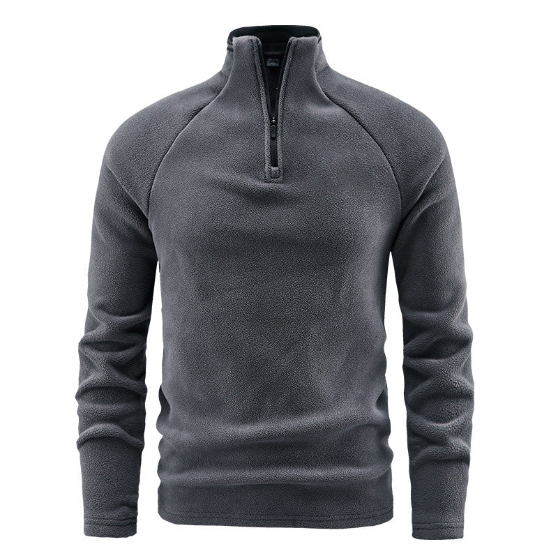 Sweat chaud pour homme en polaire avec col montant