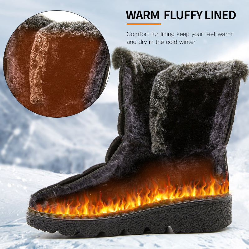 【🔥Prix le plus bas du jour】 Bottes de neige thermiques décontractées en peluche pour femme.