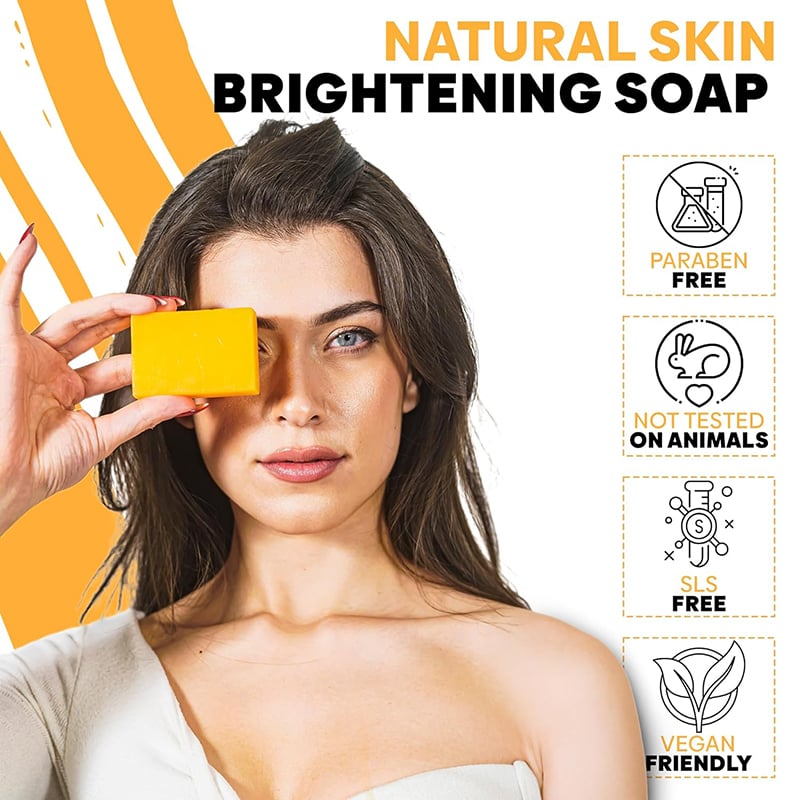 💖Savon éclaircissant pour la peau au citron, au curcuma et à l'acide kojiqu