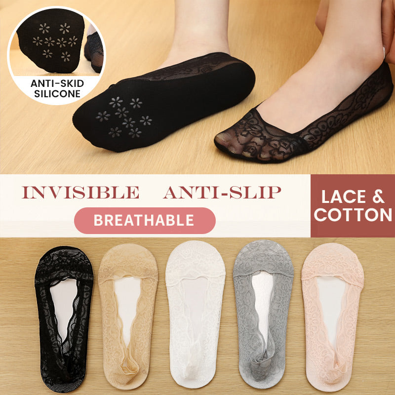 (🎁Vente chaude du Nouvel An 2025🎁)🧦 Chaussettes Délicates Antidérapantes en Dentelle pour Femmes