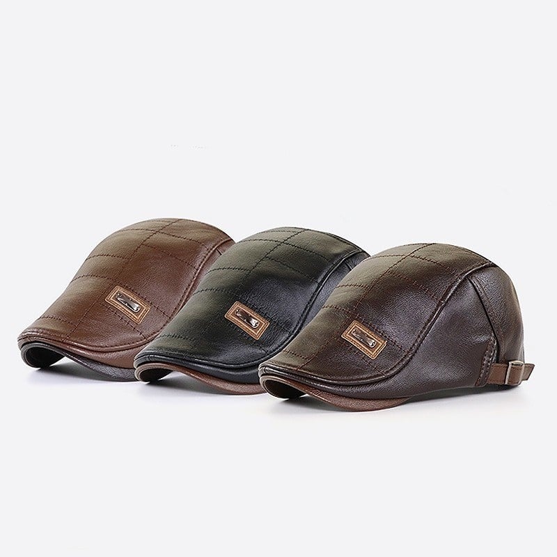 Vente chaude de vacances à 50 % de réduction - Béret en cuir nouvelle mode