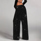 📢📢50 % DE RÉDUCTION !!🎅Pantalon large à paillettes pour femme avec taille élastique