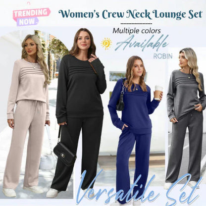 📢📢 50 % de réduction !! ⏰ Ensemble Femme Confort – Haut ras du cou + pantalon à cordon ajustable 👕👖 | Doux, respirant & ultra-polyvalent ✨