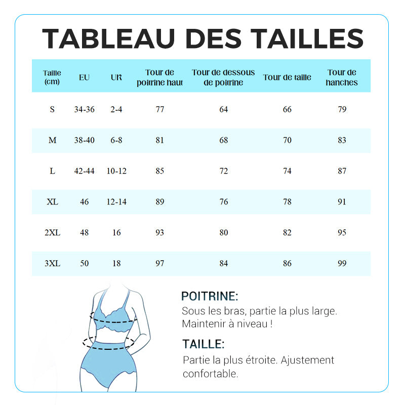 Maillot de bain deux pièces pour femme, col en V, bordure en dentelle et shorty