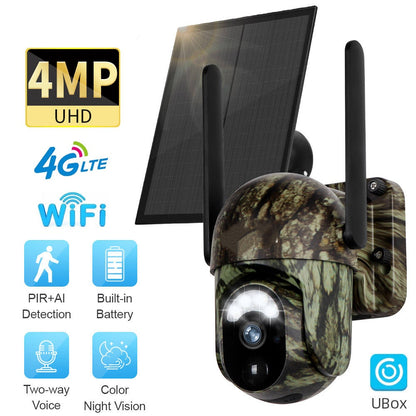 🔥🎥 Caméra de surveillance solaire 4G CB114S ✅ Vue en direct 2K HD, couverture à 360°, sans Wi-Fi ✅ Commande à distance par application, étanche, détection de mouvement, vision nocturne ✅ Idéale pour l’extérieur