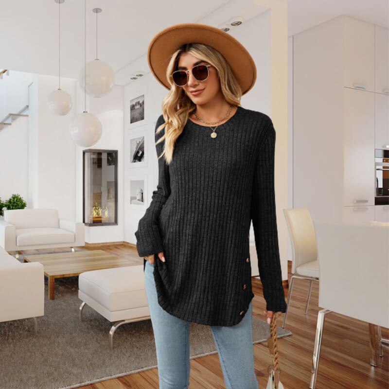 🔥46 % de réduction🔥 Pull extensible, ample et confortable à manches longues pour femme