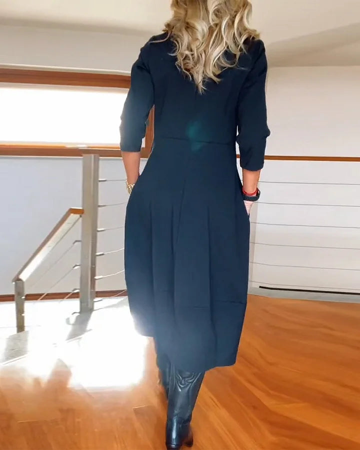 🔥Vente chaude 50% de réduction🔥Robe à manches longues et col rond