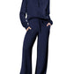 💝🔥Soldes à durée limitée - 50 % de réduction🔥🎀Ensemble lounge 2 pièces pour femme, coupe oversize, demi-zip et jambes larges