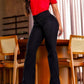 Jean Évasé Taille Haute en Stretch – Silhouette Allongée, Confort Extensible & Look Élégant Toute la Journée 👖✨