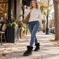 Bottes de neige à plateforme mi-mollet pour femmes