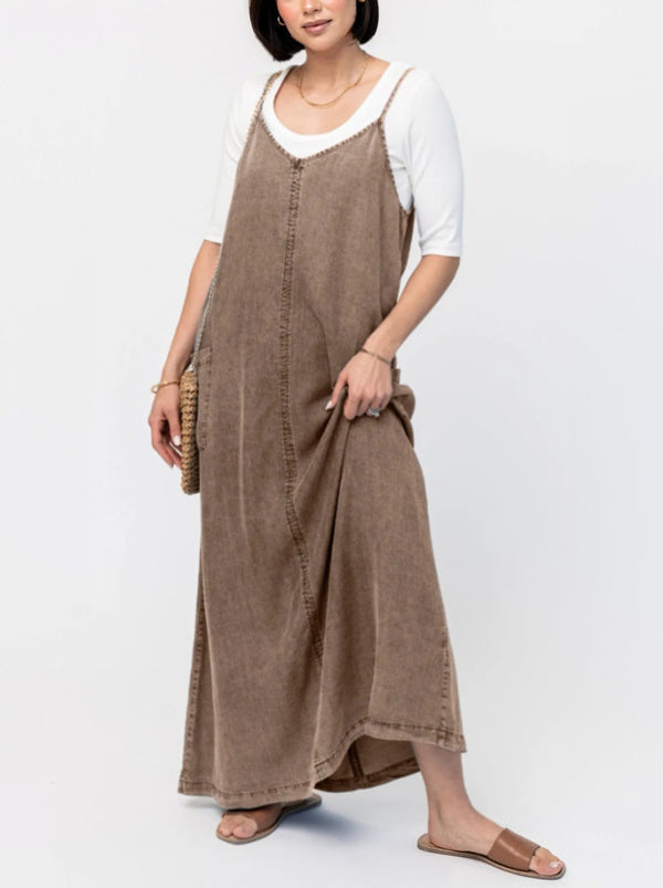 🔥VENTE 49%🔥Robe maxi pull en jean pour femme