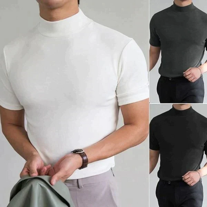 📢📢50 % de réduction !! ⏰T-shirt slim fit à col montant pour homme