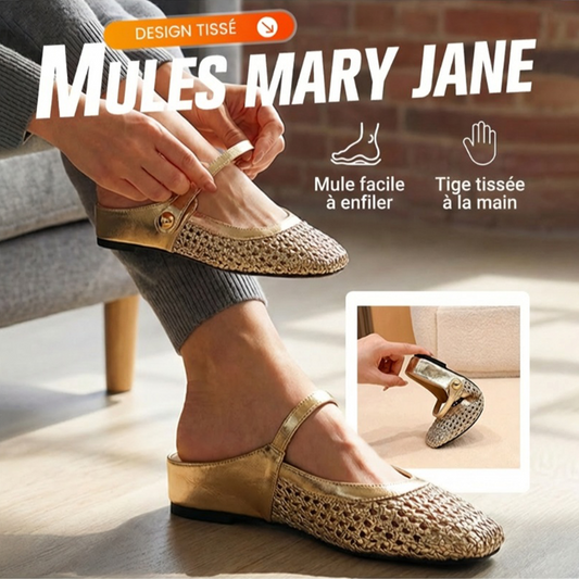 💐50% DE RÉDUCTION ! Mules Tissées à Enfiler – Confort Ultra & Maintien Doux 👡☁️【Prix Spécial】
