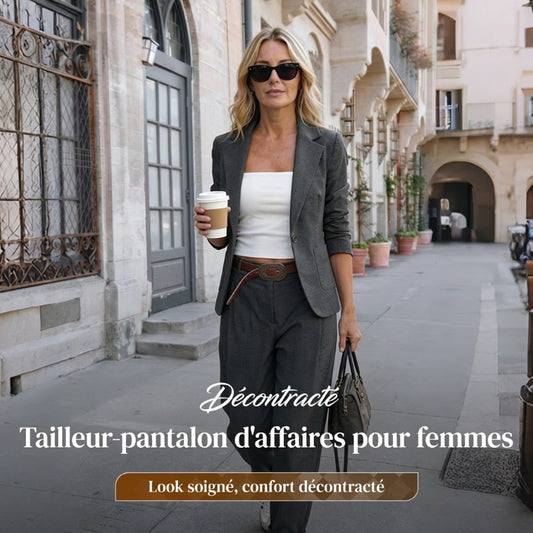 👔 60% DE RÉDUCTION! 💼 Veste à Col & Pantalon pour Femme – Ensemble Élégant pour le Travail, Coupe Cintrée & Look Professionnel 👖