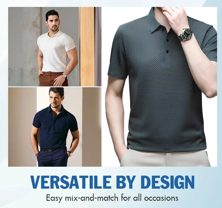 ✨ Chemise Homme en Soie Glacée - Texture Luxueuse et Respirante pour Événements Élégants ou Quotidien 🎩🔥