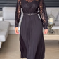 Robe à plis creux en dentelle pour femme