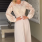 Robe à plis creux en dentelle pour femme