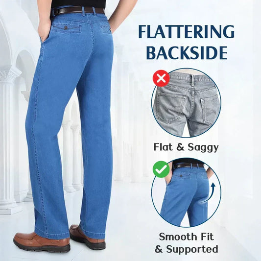 🔥 Hot Sales -50% OFF🔥 Jeans taille haute à coupe droite pour hommes