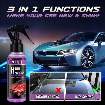 🔥ACHETER 3, OBTENIR 2 GRATUITS✨Spray de revêtement de voiture en céramique 3 en 1