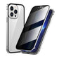 🔥👉Coque magnétique pour iPhone avec verre de confidentialité et métal