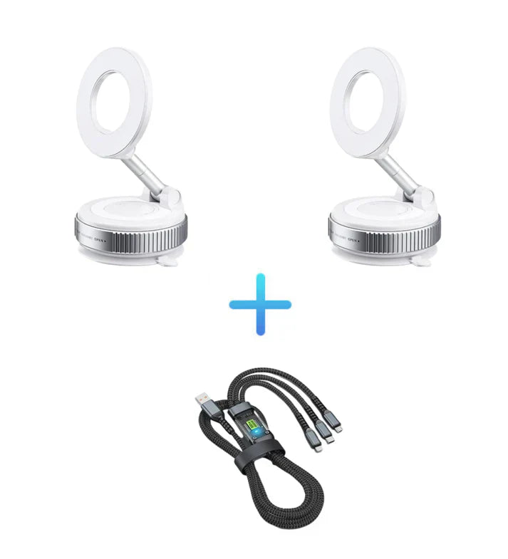 🔄Support Téléphone Magnétique sous Vide Réglable à 360°🚗