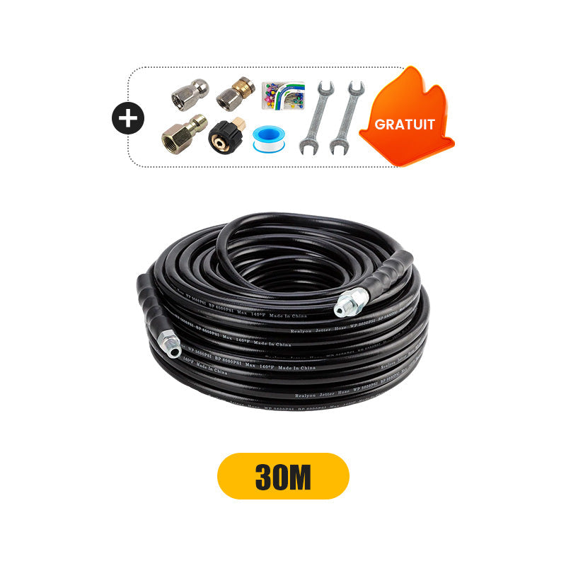 💎 -50% ! 💎 Kit de Nettoyage Haute Pression 5800 PSI – Débouche Canalisations, Éviers & Toilettes en Quelques Secondes ! 🚿⚡