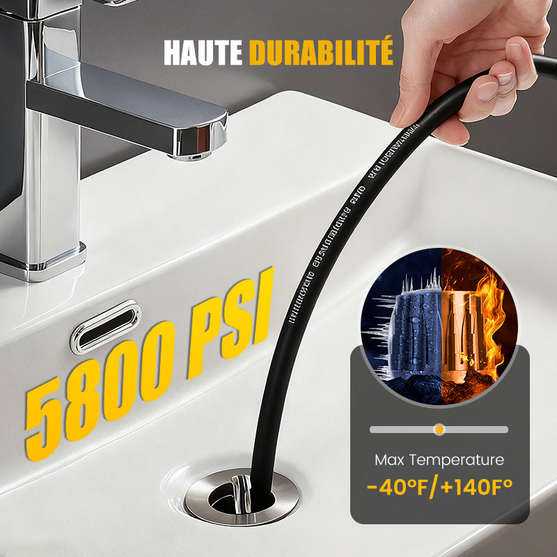 💎 -50% ! 💎 Kit de Nettoyage Haute Pression 5800 PSI – Débouche Canalisations, Éviers & Toilettes en Quelques Secondes ! 🚿⚡