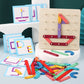 ✨Puzzle à Encastrement Montessori🎁Formes Géométriques en Bois avec Cartes Modèles pour l'Apprentissage Précoce🎄